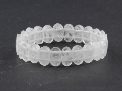 Sahaj Hast Clear Quartz Faceted Oval Bracelet – Healing Gemstone Jewelry - ART AKASHA STUDIO