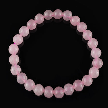 Rose Quartz Bracelet – Natural Handmade Gemstone Beads - ART AKASHA STUDIO