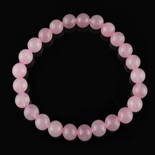 Rose Quartz Bracelet – Natural Handmade Gemstone Beads - ART AKASHA STUDIO
