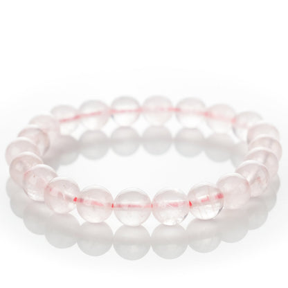 Rose Quartz Bracelet – Natural Handmade Gemstone Beads - ART AKASHA STUDIO