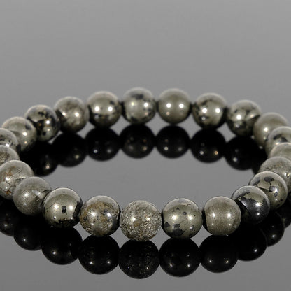 Pyrite Gemstone Bracelet – Handmade Protection & Abundance Stone - ART AKASHA STUDIO