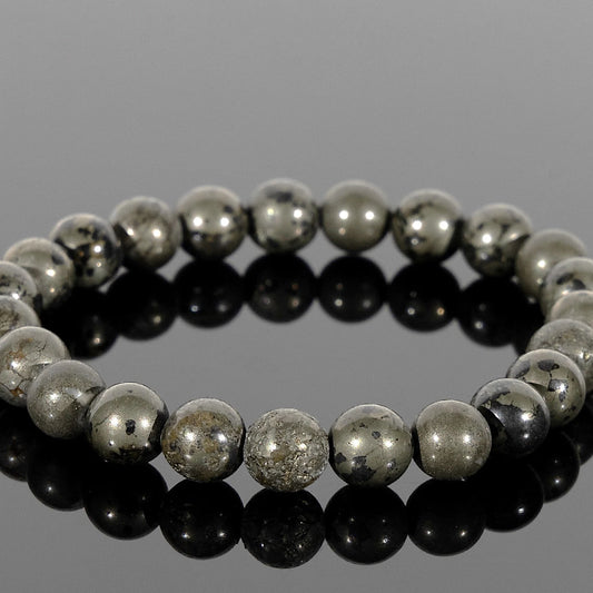 Pyrite Gemstone Bracelet – Handmade Protection & Abundance Stone - ART AKASHA STUDIO