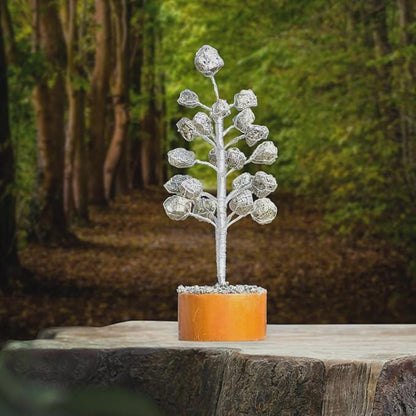 Pyrite Crystal Tree for Wealth & Protection – Gemstone Bonsai Money Tree | Reiki Healing & Spiritual Home Decor - ART AKASHA STUDIO