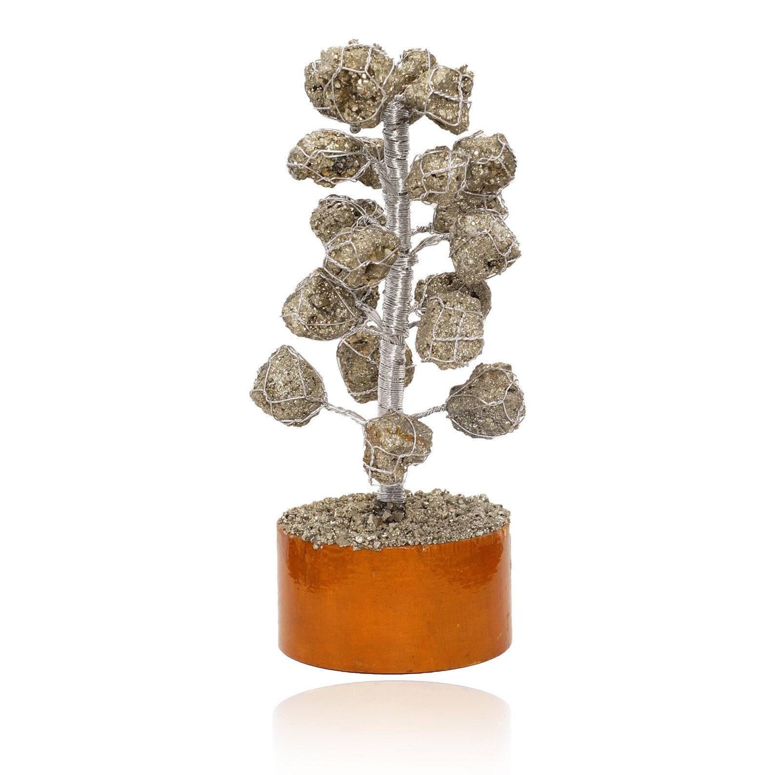 SahajHast Handmade Pyrite Crystal Tree for Positivity | Gem Tree Home Decor | Wealth Attraction Bonsai Gift - ART AKASHA STUDIO