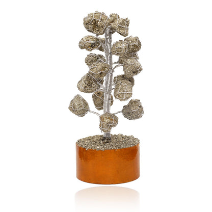 SahajHast Handmade Pyrite Crystal Tree for Positivity | Gem Tree Home Decor | Wealth Attraction Bonsai Gift - ART AKASHA STUDIO