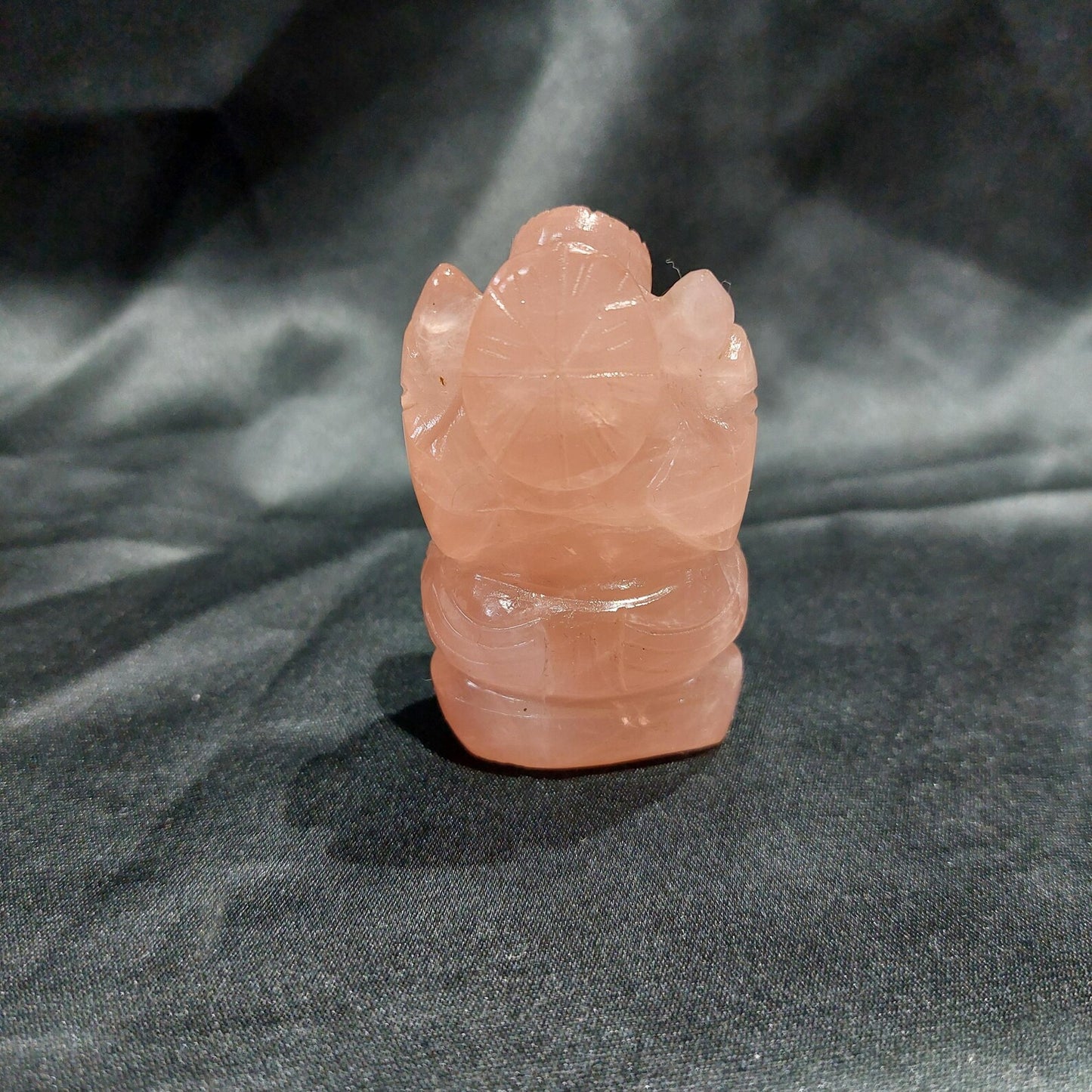Rose Quartz Ganesh Statue – Hand Carved (2–2.5 Inches) | With Gift Box - ART AKASHA STUDIO