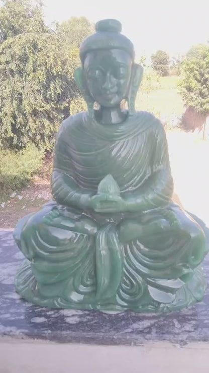 Sahajhast Australian Green Aventurine Buddha Statue
